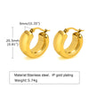 1 Pair Simple Style Solid Color Polishing Plating Stainless Steel 18k Gold Plated Earrings