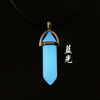 Fashion Hexagon Prism Alloy Noctilucent Stone Plating Women's Pendant Necklace 1 Piece