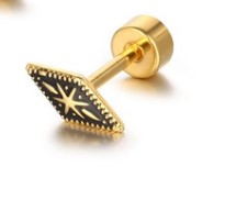 1 Piece Simple Style Geometric Plating Titanium Steel Ear Studs