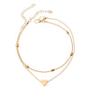 Simple Style Round Heart Shape Gold Plated Silver Plated Imitation Pearl Alloy Wholesale Anklet