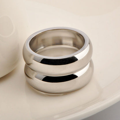 Wholesale Simple Style Solid Color Titanium Steel Rings