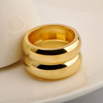 Wholesale Simple Style Solid Color Titanium Steel Rings