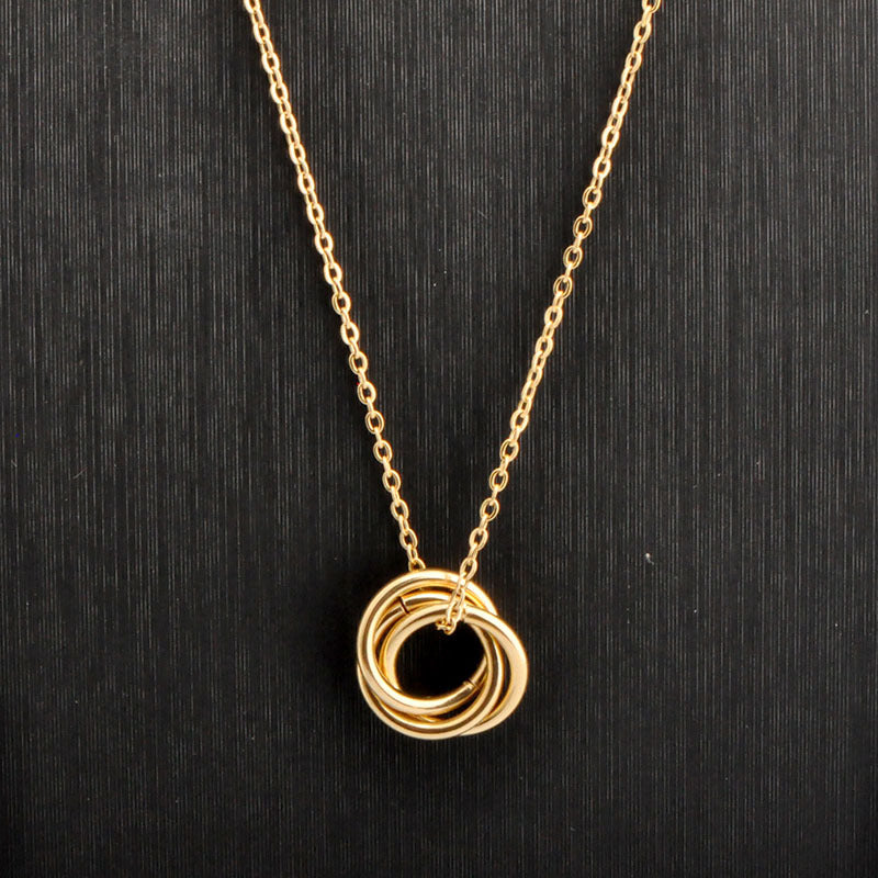 Wholesale Simple Style Circle Titanium Steel Necklace