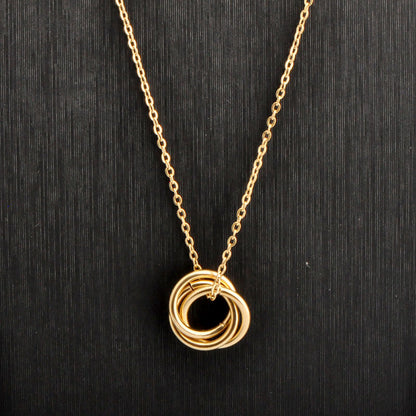 Wholesale Simple Style Circle Titanium Steel Necklace