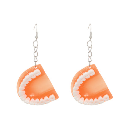 Wholesale Jewelry 1 Pair Simple Style Teeth Plastic Resin Drop Earrings