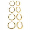1 Pair Classic Style Solid Color Plating Stainless Steel Gold Plated Silver Plated Hoop Earrings