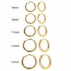 1 Pair Classic Style Solid Color Plating Stainless Steel Gold Plated Silver Plated Hoop Earrings