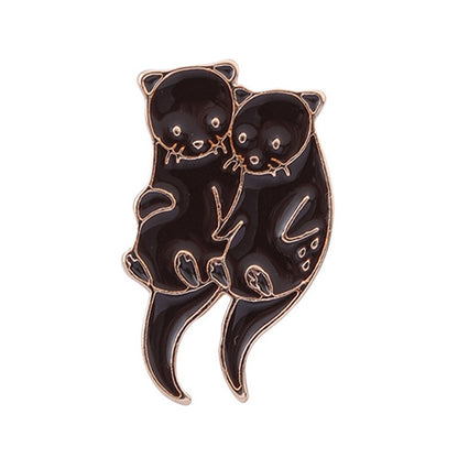 Cartoon Style Cute Cowboy Style Animal Alloy Stoving Varnish Plating Kid'S Unisex Brooches Collar Pin