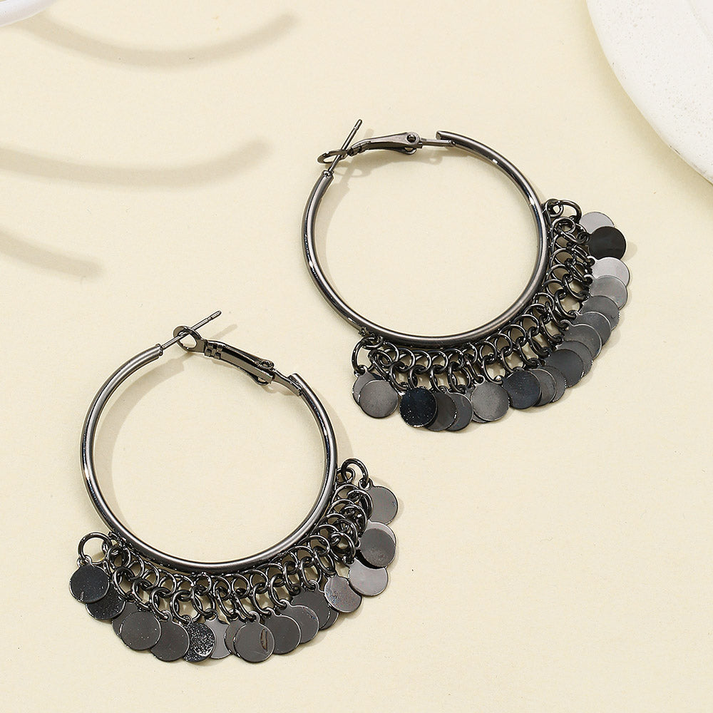 Wholesale Jewelry 1 Pair Commute Round Alloy Earrings