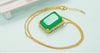 Retro Square Copper Inlay Zircon Women's Earrings Necklace