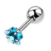 Fashion Flower Stainless Steel Inlay Zircon Ear Studs 1 Piece