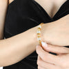 Wholesale Vintage Style Geometric Titanium Steel 18k Gold Plated Zircon Bangle