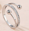 Wholesale Simple Style Solid Color Titanium Steel Zircon Rings