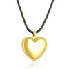 Retro Heart Shape Titanium Steel Plating 18k Gold Plated Pendant Necklace