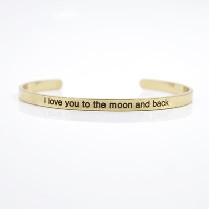 Wholesale Simple Style Letter Stainless Steel Bangle