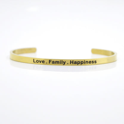 Wholesale Simple Style Letter Stainless Steel Bangle