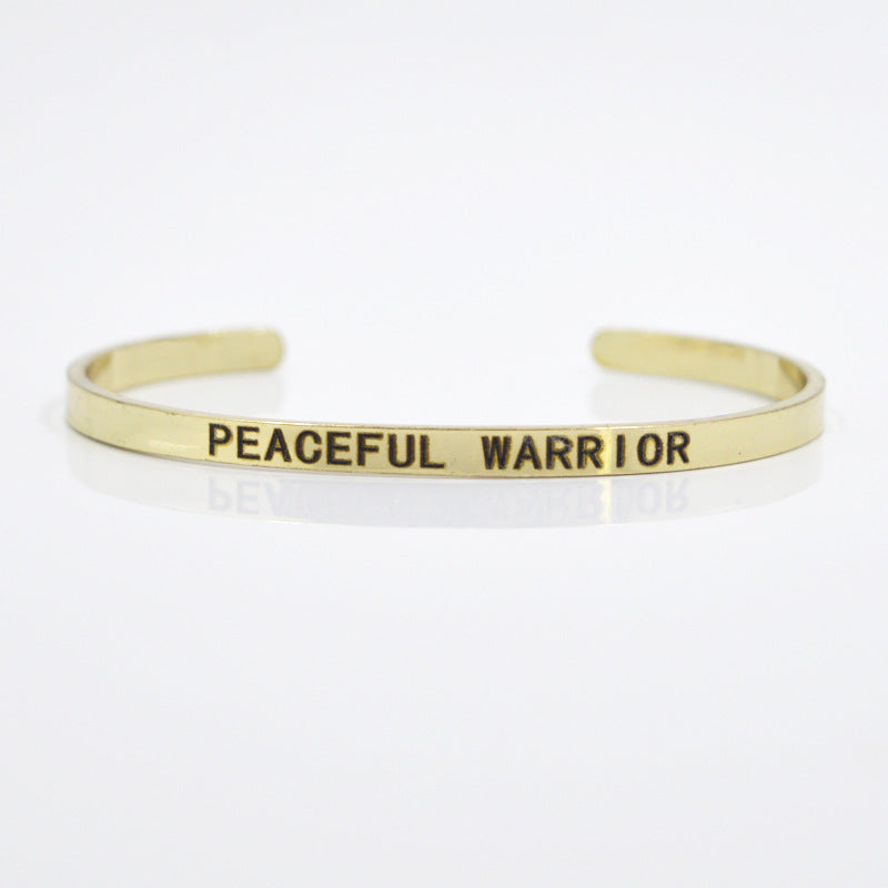 Wholesale Simple Style Letter Stainless Steel Bangle