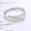 Wholesale Casual Solid Color Titanium Steel Bangle