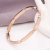 Wholesale Basic Solid Color Stainless Steel 18k Gold Plated Zircon Bangle