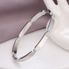 Wholesale Basic Solid Color Stainless Steel 18k Gold Plated Zircon Bangle