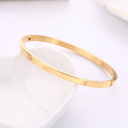 Wholesale Basic Solid Color Stainless Steel Bangle