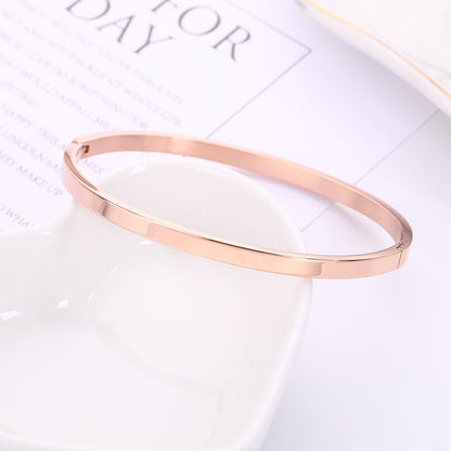 Wholesale Basic Solid Color Stainless Steel Bangle