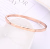 Wholesale Modern Style Solid Color Stainless Steel 18k Gold Plated Bangle