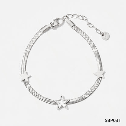 Wholesale Classic Style Star Stainless Steel Titanium Steel Plating Bracelets Necklace