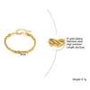 Elegant Geometric Stainless Steel Inlay Zircon 18k Gold Plated Bracelets