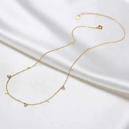 Simple Style Heart Shape Stainless Steel Plating Gold Plated Necklace