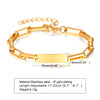 Ig Style Simple Style Rectangle Stainless Steel Polishing Plating 18k Gold Plated Bracelets