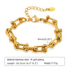 Ig Style Solid Color Stainless Steel Plating 18k Gold Plated Bracelets