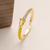 Simple Style Water Droplets Copper 18k Gold Plated Zircon Open Ring In Bulk