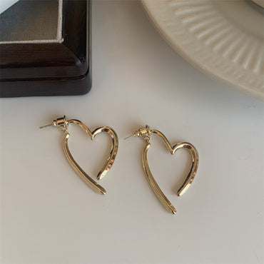 1 Pair Simple Style Heart Shape Copper Plating Ear Studs