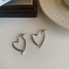 1 Pair Simple Style Heart Shape Copper Plating Ear Studs