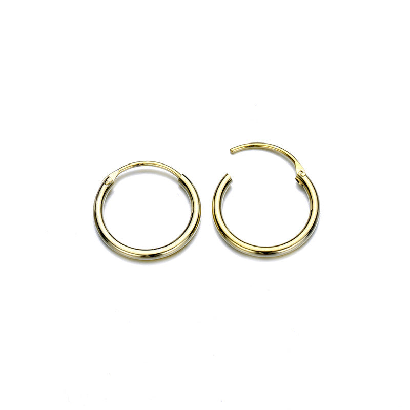 Fashion Stainless Steel Ear Hoop Simple Gold-plated Earrings Ear Accessories For Women Wholesale