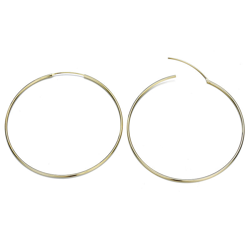 Fashion Stainless Steel Ear Hoop Simple Gold-plated Earrings Ear Accessories For Women Wholesale