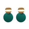 1 Pair Retro Solid Color Stoving Varnish Metal Ear Studs