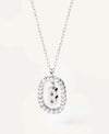 Elegant Simple Style Letter Sterling Silver Zircon Pendant Necklace In Bulk