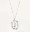 Elegant Simple Style Letter Sterling Silver Zircon Pendant Necklace In Bulk