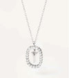 Elegant Simple Style Letter Sterling Silver Zircon Pendant Necklace In Bulk