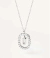 Elegant Simple Style Letter Sterling Silver Zircon Pendant Necklace In Bulk