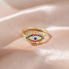 Simple Style Devil's Eye Copper Plating Gold Plated Rings