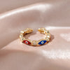 Simple Style Devil's Eye Copper Plating Gold Plated Rings