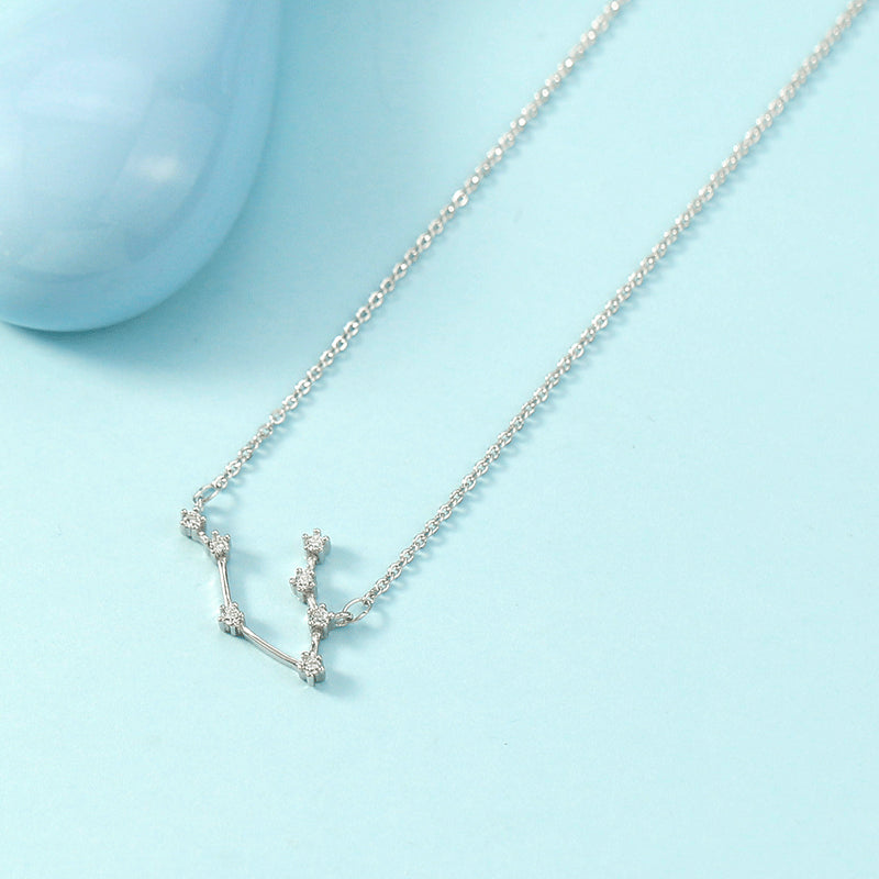 Simple Style Constellation Copper Plating Inlay Zircon Necklace