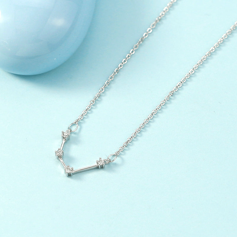 Simple Style Constellation Copper Plating Inlay Zircon Necklace