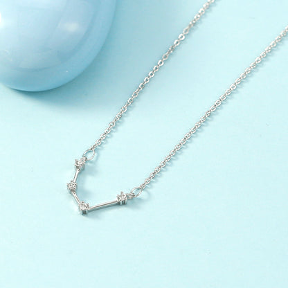 Simple Style Constellation Copper Plating Inlay Zircon Necklace