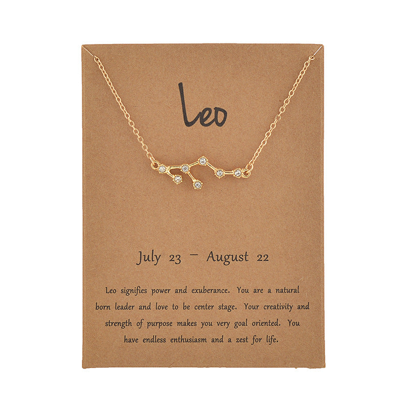 Simple Style Constellation Alloy Plating Inlay Rhinestones Women's Necklace