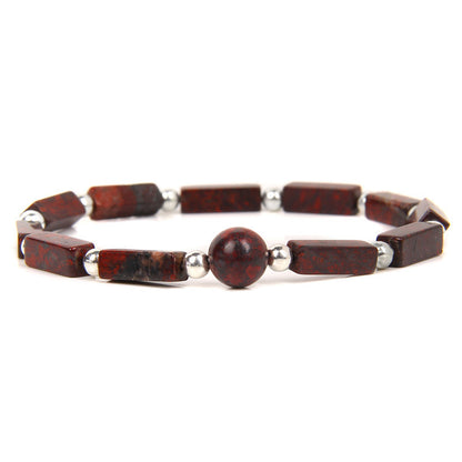 Retro Streetwear Geometric Natural Stone Bracelets