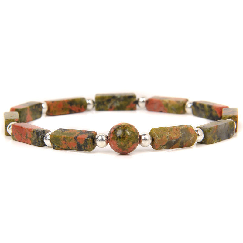 Retro Streetwear Geometric Natural Stone Bracelets